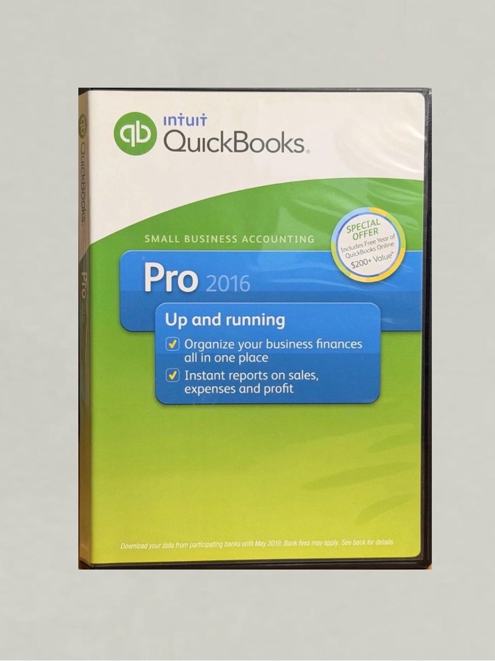 Intuit QuickBooks Pro 2016 DVD - Lifetime License for Windows